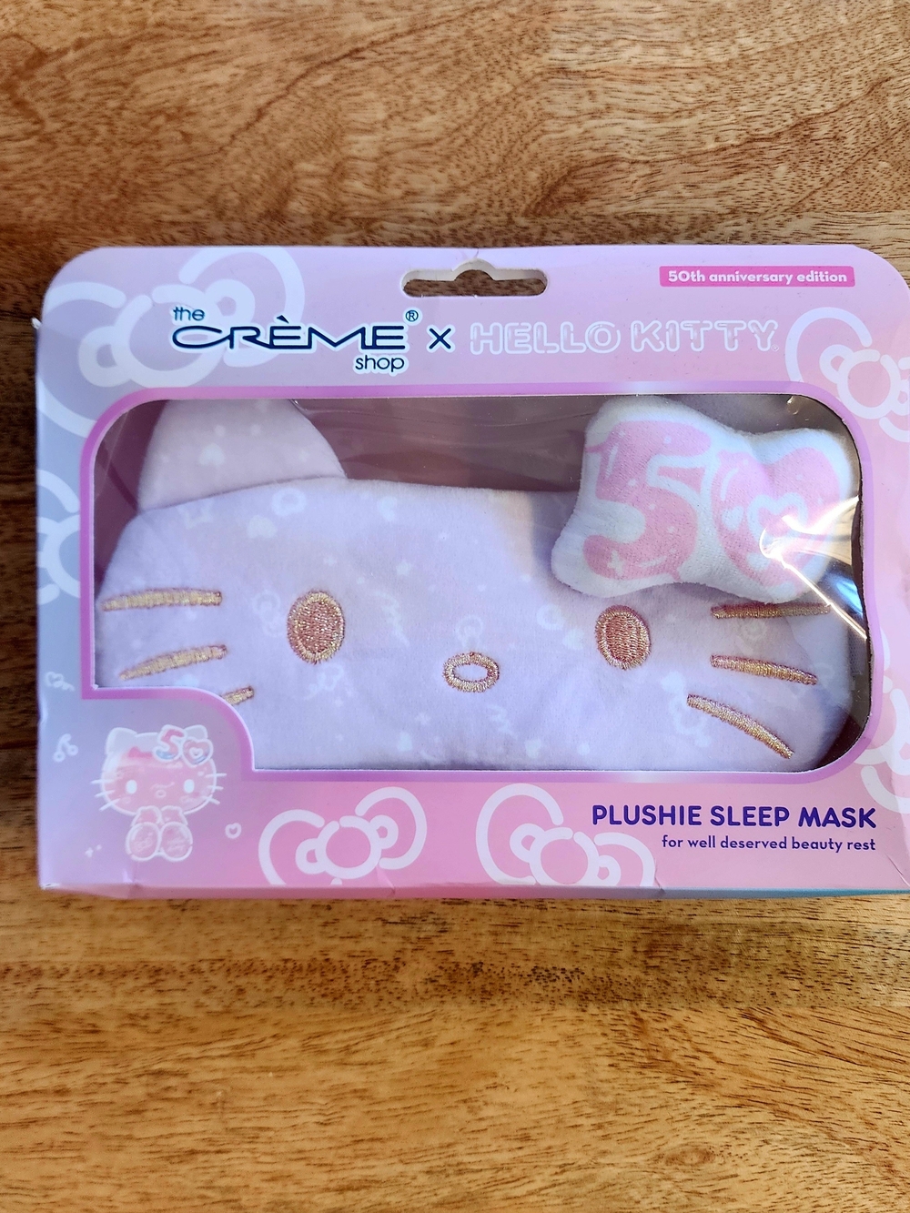 The Crème Shop x Hello Kitty 50th Anniversary Plushie Sleep Mask - Light Pink